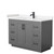Wyndham WCF292948SGBC2UNSMXX Miranda 48 Inch Single Bathroom Vanity in Dark Gray, Light-Vein Carrara Cultured Marble Countertop, Undermount Square Sink, Matte Black Trim