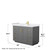 Wyndham WCF292948SGGWCUNSMXX Miranda 48 Inch Single Bathroom Vanity in Dark Gray, White Cultured Marble Countertop, Undermount Square Sink, Brushed Gold Trim