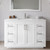 Wyndham WCF292948SWHC2UNSMXX Miranda 48 Inch Single Bathroom Vanity in White, Light-Vein Carrara Cultured Marble Countertop, Undermount Square Sink, Brushed Nickel Trim