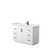 Wyndham WCF292948SWBWCUNSMXX Miranda 48 Inch Single Bathroom Vanity in White, White Cultured Marble Countertop, Undermount Square Sink, Matte Black Trim