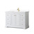 Wyndham WCV232348SWGWCUNSMXX Avery 48 Inch Single Bathroom Vanity in White, White Cultured Marble Countertop, Undermount Square Sink, Brushed Gold Trim