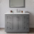 Wyndham WCF292942SKGC2UNSM34 Miranda 42 Inch Single Bathroom Vanity in Dark Gray, Light-Vein Carrara Cultured Marble Countertop, Undermount Square Sink, Brushed Nickel Trim, 34 Inch Mirror