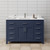 Wyndham WCG242454SBNCCUNSMXX Beckett 54 Inch Single Bathroom Vanity in Dark Blue, Carrara Cultured Marble Countertop, Undermount Square Sink, Brushed Nickel Trim