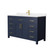 Wyndham WCG242454SBLCCUNSMXX Beckett 54 Inch Single Bathroom Vanity in Dark Blue, Carrara Cultured Marble Countertop, Undermount Square Sink, No Mirror