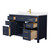 Wyndham WCG242454SBLCCUNSMXX Beckett 54 Inch Single Bathroom Vanity in Dark Blue, Carrara Cultured Marble Countertop, Undermount Square Sink, No Mirror