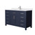 Wyndham WCG242454SBNWCUNSMXX Beckett 54 Inch Single Bathroom Vanity in Dark Blue, White Cultured Marble Countertop, Undermount Square Sink, Brushed Nickel Trim