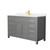 Wyndham WCG242454SGGCCUNSMXX Beckett 54 Inch Single Bathroom Vanity in Dark Gray, Carrara Cultured Marble Countertop, Undermount Square Sink, Brushed Gold Trim