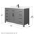 Wyndham WCG242454SGBCCUNSMXX Beckett 54 Inch Single Bathroom Vanity in Dark Gray, Carrara Cultured Marble Countertop, Undermount Square Sink, Matte Black Trim