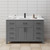 Wyndham WCG242454SGBWCUNSMXX Beckett 54 Inch Single Bathroom Vanity in Dark Gray, White Cultured Marble Countertop, Undermount Square Sink, Matte Black Trim