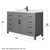 Wyndham WCG242454SGBWCUNSMXX Beckett 54 Inch Single Bathroom Vanity in Dark Gray, White Cultured Marble Countertop, Undermount Square Sink, Matte Black Trim