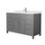 Wyndham WCG242454SKGWCUNSMXX Beckett 54 Inch Single Bathroom Vanity in Dark Gray, White Cultured Marble Countertop, Undermount Square Sink, No Mirror