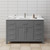 Wyndham WCG242454SKGWCUNSMXX Beckett 54 Inch Single Bathroom Vanity in Dark Gray, White Cultured Marble Countertop, Undermount Square Sink, No Mirror