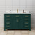 Wyndham WCG242454SGDCCUNSMXX Beckett 54 Inch Single Bathroom Vanity in Green, Carrara Cultured Marble Countertop, Undermount Square Sink, Brushed Gold Trim