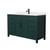 Wyndham WCG242454SGKCCUNSMXX Beckett 54 Inch Single Bathroom Vanity in Green, Carrara Cultured Marble Countertop, Undermount Square Sink, Matte Black Trim