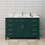 Wyndham WCG242454SGEWCUNSMXX Beckett 54 Inch Single Bathroom Vanity in Green, White Cultured Marble Countertop, Undermount Square Sink, Brushed Nickel Trim