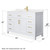 Wyndham WCG242454SWGCCUNSMXX Beckett 54 Inch Single Bathroom Vanity in White, Carrara Cultured Marble Countertop, Undermount Square Sink, Brushed Gold Trim