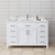 Wyndham WCG242454SWHCCUNSMXX Beckett 54 Inch Single Bathroom Vanity in White, Carrara Cultured Marble Countertop, Undermount Square Sink, No Mirror