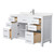Wyndham WCG242454SWHCCUNSMXX Beckett 54 Inch Single Bathroom Vanity in White, Carrara Cultured Marble Countertop, Undermount Square Sink, No Mirror