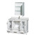 Wyndham WCS141448SWHCMUNSMED Sheffield 48 Inch Single Bathroom Vanity in White, White Carrara Marble Countertop, Undermount Square Sink, and Medicine Cabinet