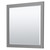 Wyndham WCF292942SGGCMUNSM34 Miranda 42 Inch Single Bathroom Vanity in Dark Gray, White Carrara Marble Countertop, Undermount Square Sink, Brushed Gold Trim, 34 Inch Mirror