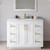 Wyndham WCF292942SWGCMUNSM34 Miranda 42 Inch Single Bathroom Vanity in White, White Carrara Marble Countertop, Undermount Square Sink, Brushed Gold Trim, 34 Inch Mirror