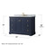 Wyndham WCV232348SBLCMUNOMXX Avery 48 Inch Single Bathroom Vanity in Dark Blue, White Carrara Marble Countertop, Undermount Oval Sink, and No Mirror