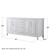 Wyndham WCV252572DWGCXSXXMED Daria 72 Inch Double Bathroom Vanity in White, No Countertop, No Sink, Medicine Cabinets, Brushed Gold Trim