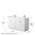 Wyndham WCF292960DWHWCUNSMXX Miranda 60 Inch Double Bathroom Vanity in White, White Cultured Marble Countertop, Undermount Square Sinks, Brushed Nickel Trim
