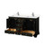 Wyndham WCS202060DDEC2UNSMXX Deborah 60 Inch Double Bathroom Vanity in Dark Espresso, Light-Vein Carrara Cultured Marble Countertop, Undermount Square Sinks, No Mirrors
