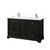 Wyndham WCS202060DDEWCUNSMXX Deborah 60 Inch Double Bathroom Vanity in Dark Espresso, White Cultured Marble Countertop, Undermount Square Sinks, No Mirrors