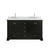 Wyndham WCS202060DDECMUNSMXX Deborah 60 Inch Double Bathroom Vanity in Dark Espresso, White Carrara Marble Countertop, Undermount Square Sinks, and No Mirrors