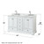 Wyndham WCS202060DWHCMUNOMXX Deborah 60 Inch Double Bathroom Vanity in White, White Carrara Marble Countertop, Undermount Oval Sinks, and No Mirrors