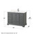 Wyndham WCS202048SKGC2UNSM46 Deborah 48 Inch Single Bathroom Vanity in Dark Gray, Light-Vein Carrara Cultured Marble Countertop, Undermount Square Sink, 46 Inch Mirror
