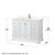 Wyndham WCS202048SWGC2UNSM46 Deborah 48 Inch Single Bathroom Vanity in White, Carrara Cultured Marble Countertop, Undermount Square Sink, Brushed Gold Trim, 46 Inch Mirror