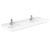 Wyndham WCG242460DBBWCUNSMXX Beckett 60 Inch Double Bathroom Vanity in Dark Blue, White Cultured Marble Countertop, Undermount Square Sinks, Matte Black Trim