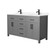 Wyndham WCG242460DGBCCUNSMXX Beckett 60 Inch Double Bathroom Vanity in Dark Gray, Carrara Cultured Marble Countertop, Undermount Square Sinks, Matte Black Trim