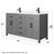 Wyndham WCG242460DGBCCUNSMXX Beckett 60 Inch Double Bathroom Vanity in Dark Gray, Carrara Cultured Marble Countertop, Undermount Square Sinks, Matte Black Trim