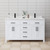 Wyndham WCG242460DWBCCUNSMXX Beckett 60 Inch Double Bathroom Vanity in White, Carrara Cultured Marble Countertop, Undermount Square Sinks, Matte Black Trim
