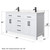 Wyndham WCG242460DWBCCUNSMXX Beckett 60 Inch Double Bathroom Vanity in White, Carrara Cultured Marble Countertop, Undermount Square Sinks, Matte Black Trim