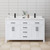 Wyndham WCG242460DWBWCUNSMXX Beckett 60 Inch Double Bathroom Vanity in White, White Cultured Marble Countertop, Undermount Square Sinks, Matte Black Trim
