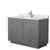 Wyndham WCF292948SKGCMUNSMXX Miranda 48 Inch Single Bathroom Vanity in Dark Gray, White Carrara Marble Countertop, Undermount Square Sink, Brushed Nickel Trim