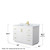 Wyndham WCF292948SWGCMUNSMXX Miranda 48 Inch Single Bathroom Vanity in White, White Carrara Marble Countertop, Undermount Square Sink, Brushed Gold Trim