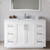 Wyndham WCF292948SWHCMUNSMXX Miranda 48 Inch Single Bathroom Vanity in White, White Carrara Marble Countertop, Undermount Square Sink, Brushed Nickel Trim