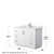 Wyndham WCF292948SWHCMUNSMXX Miranda 48 Inch Single Bathroom Vanity in White, White Carrara Marble Countertop, Undermount Square Sink, Brushed Nickel Trim