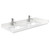 Wyndham WCV232348DWHC2UNSM46 Avery 48 Inch Double Bathroom Vanity in White, Light-Vein Carrara Cultured Marble Countertop, Undermount Square Sinks, 46 Inch Mirror