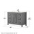 Wyndham WCV252548SKGC2UNSM46 Daria 48 Inch Single Bathroom Vanity in Dark Gray, Light-Vein Carrara Cultured Marble Countertop, Undermount Square Sink, 46 Inch Mirror