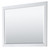 Wyndham WCV252548SWHC2UNSM46 Daria 48 Inch Single Bathroom Vanity in White, Light-Vein Carrara Cultured Marble Countertop, Undermount Square Sink, 46 Inch Mirror