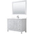 Wyndham WCV252548SWHWCUNSM46 Daria 48 Inch Single Bathroom Vanity in White, White Cultured Marble Countertop, Undermount Square Sink, 46 Inch Mirror