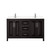 Wyndham WCV252560DDEC2UNSMXX Daria 60 Inch Double Bathroom Vanity in Dark Espresso, Light-Vein Carrara Cultured Marble Countertop, Undermount Square Sinks, No Mirror