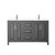 Wyndham WCV252560DKGWCUNSMXX Daria 60 Inch Double Bathroom Vanity in Dark Gray, White Cultured Marble Countertop, Undermount Square Sinks, No Mirror